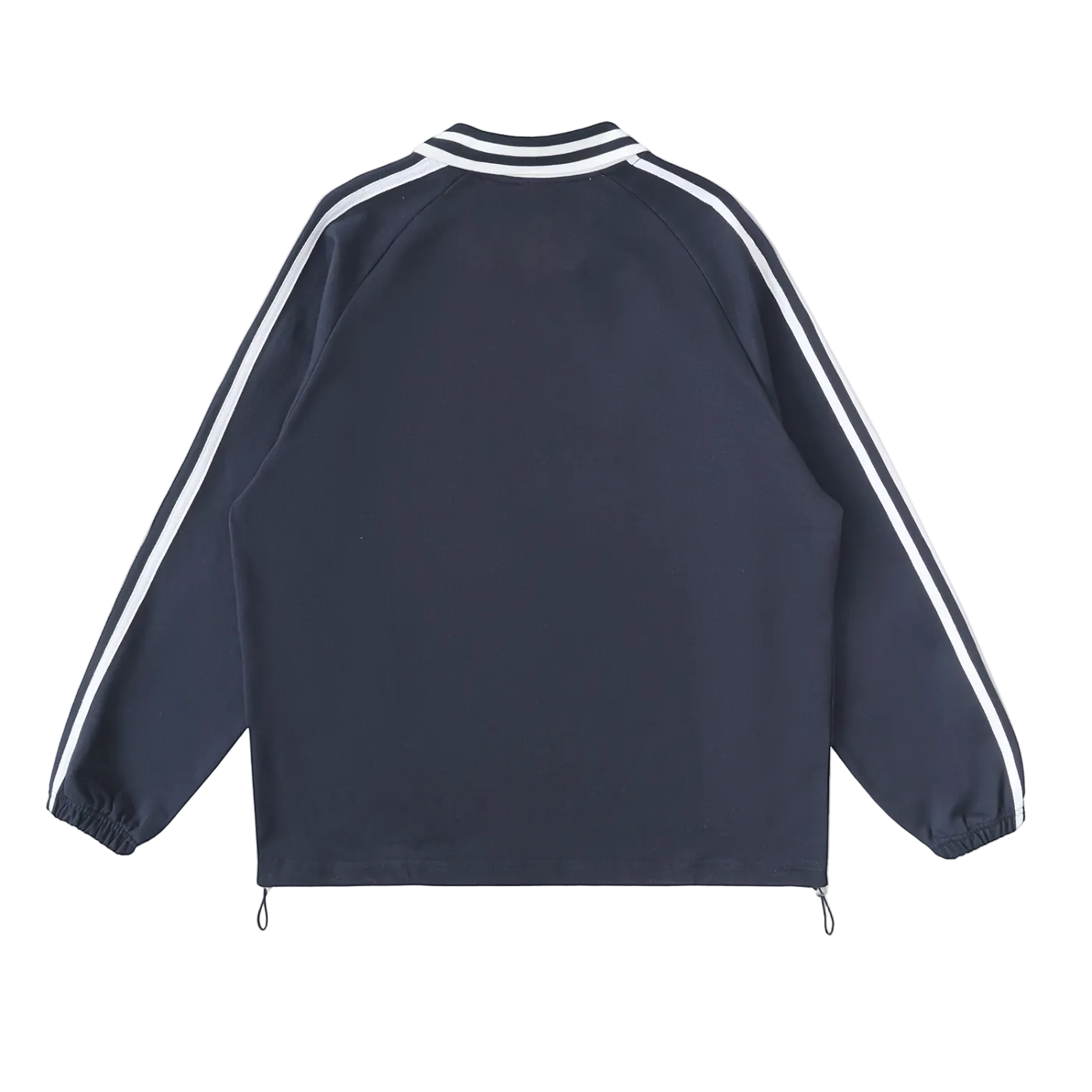 STRIPE LAPEL COLLAR SWEATSHIRT