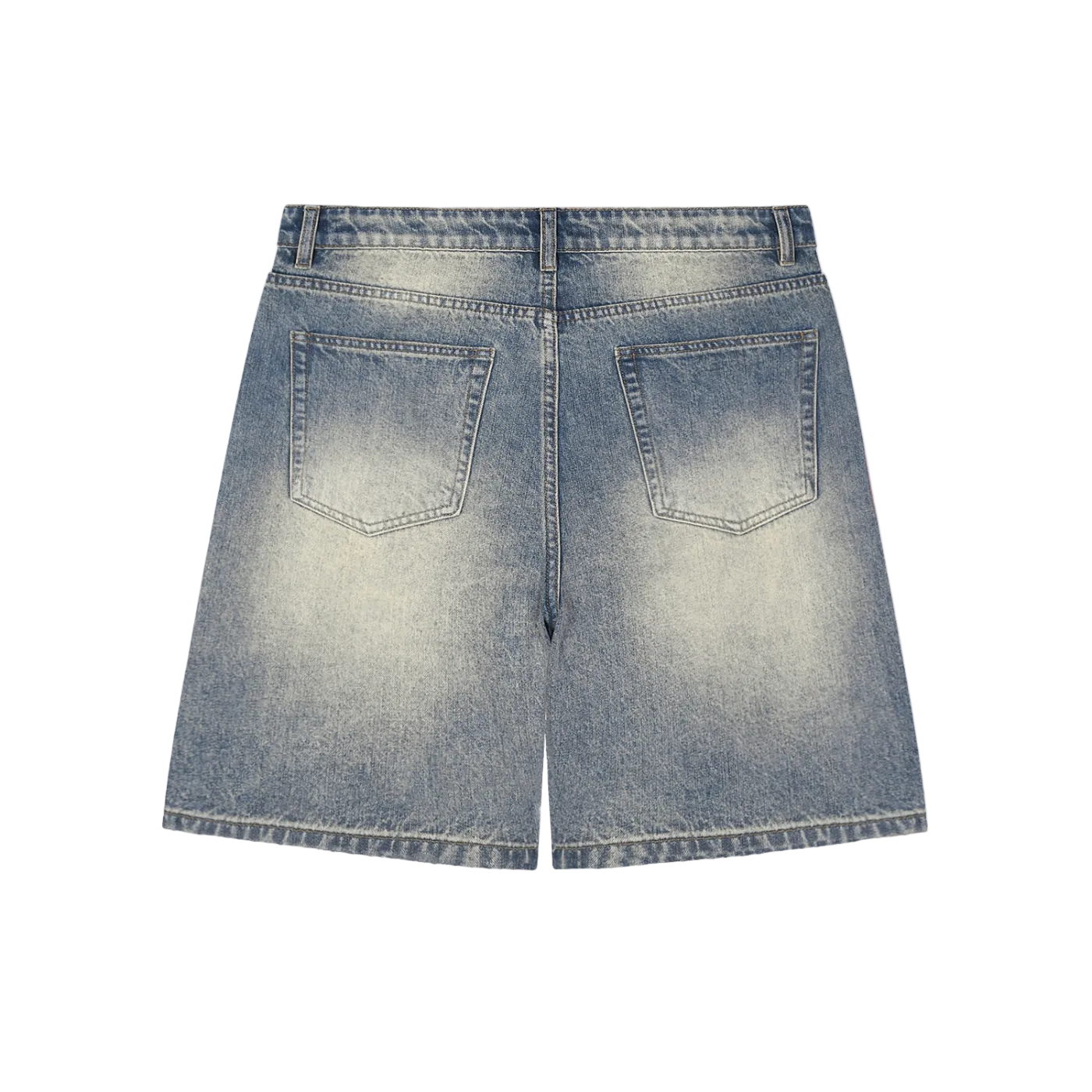 FADED DISTRESSED BAGGY DENIM SHORTS
