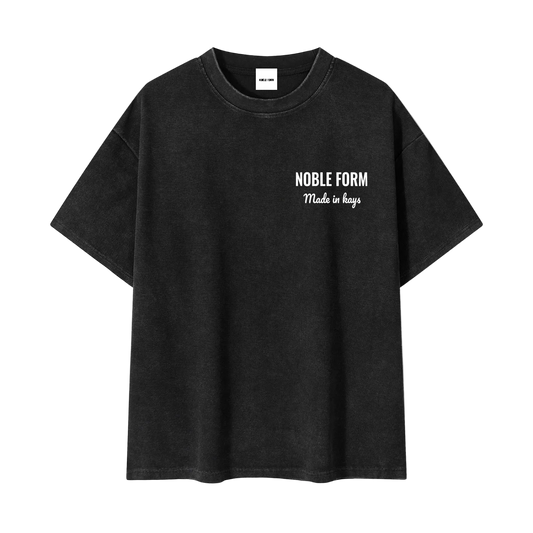 NOBLE FORM x MADEINKAYS MINERAL WASH WAFFLE KNIT T-SHIRT