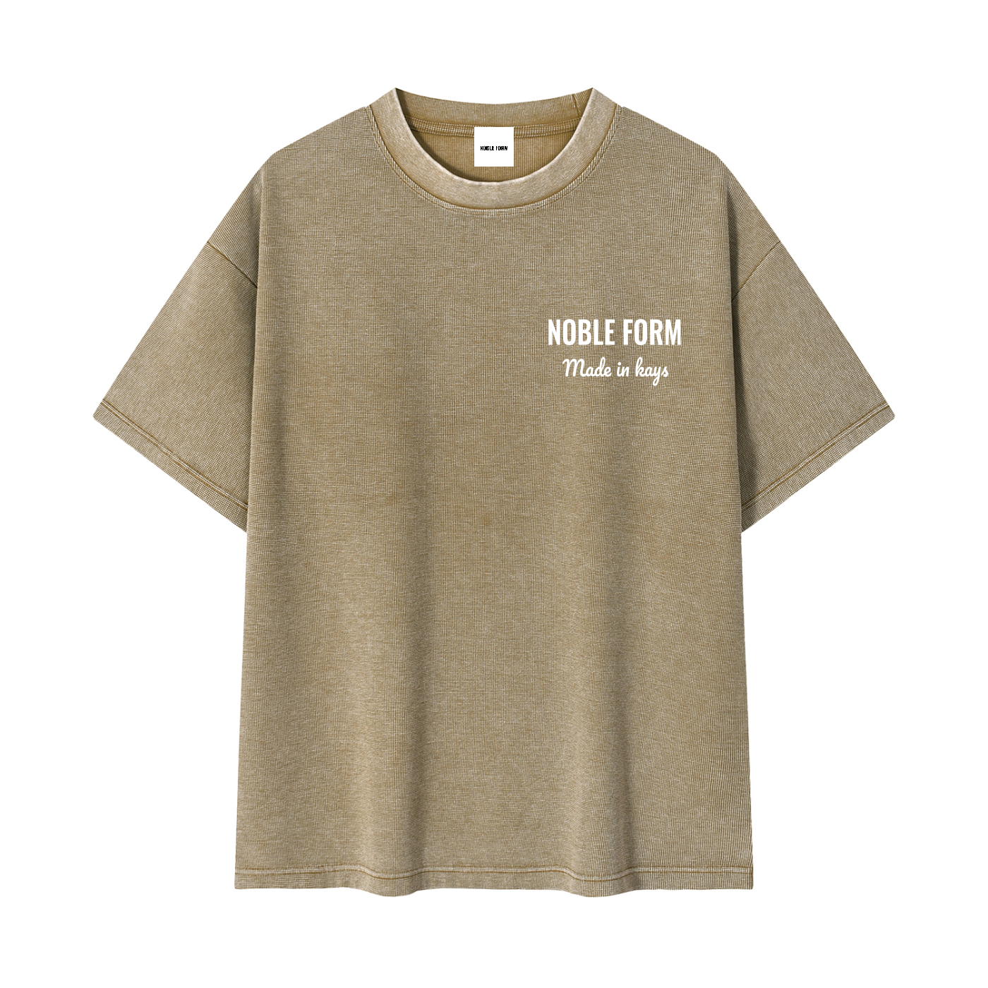 Noble Form x Made in Kays Mineral Wash Waffle Knit T-Shirt - Premium Streetwear