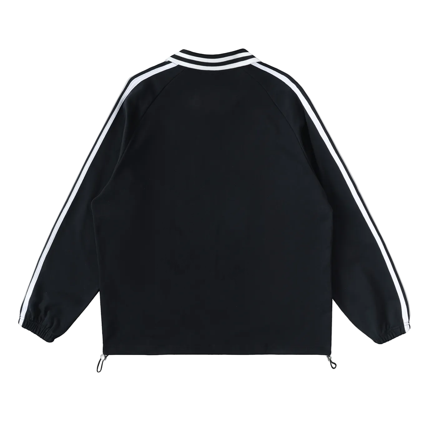 STRIPE LAPEL COLLAR SWEATSHIRT